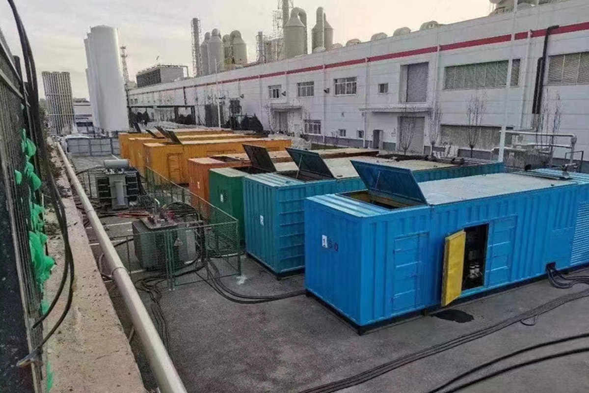 南谯发电机租赁施工现场